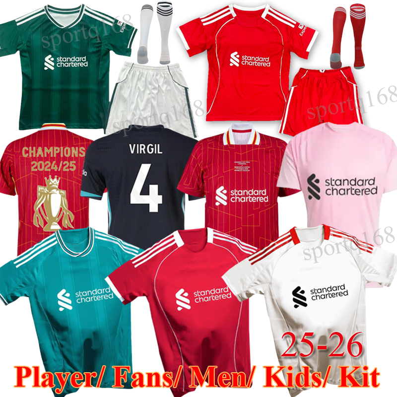 25 26 Red Army ALLISTER GRAVENBERCH soccer jersey ENDO GAKPO CHIESA goalkeeper DARWIN Luis DIaz SZOBOSZLAI A.BECKER Player men kids kit uniforms