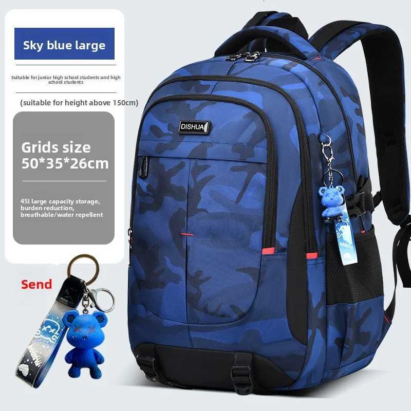 2025 new camouflage backpack for boys High capacity school bag for junior high school students Outdoor travel backpack for men S250723