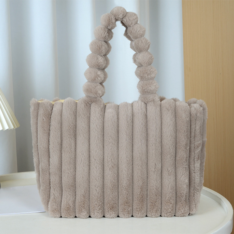 Plush Bag for Women 2025 Autumn Winter New Fashion Single Shoulder Underarm Bag Large Capacity Handheld Tote Bag Fluffy Bag