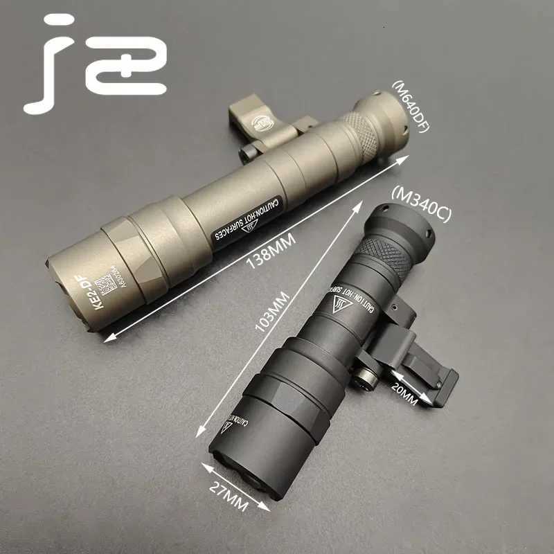 Tactical Surefire M640V M640DF M340V Scout Light Strobe/1400 Lumens High-Power Weapon Flashlight for Airsoft 20MM Rail Spotlight W250722