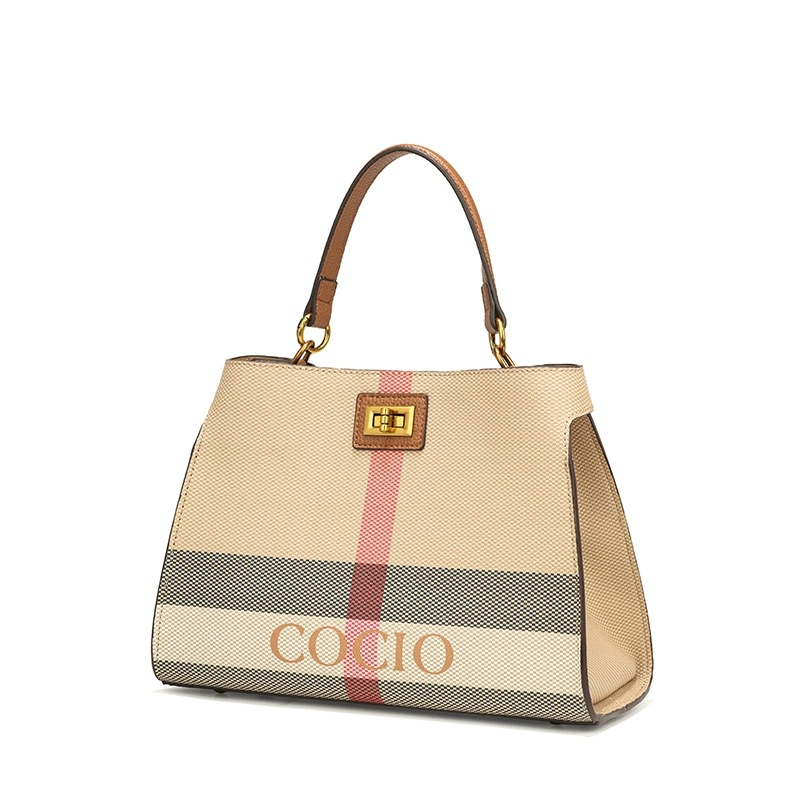 COCIO designer Shoulder Bags New plaid handbag simple and versatile womens bag large capacity fashionable casual diagonal cross bag