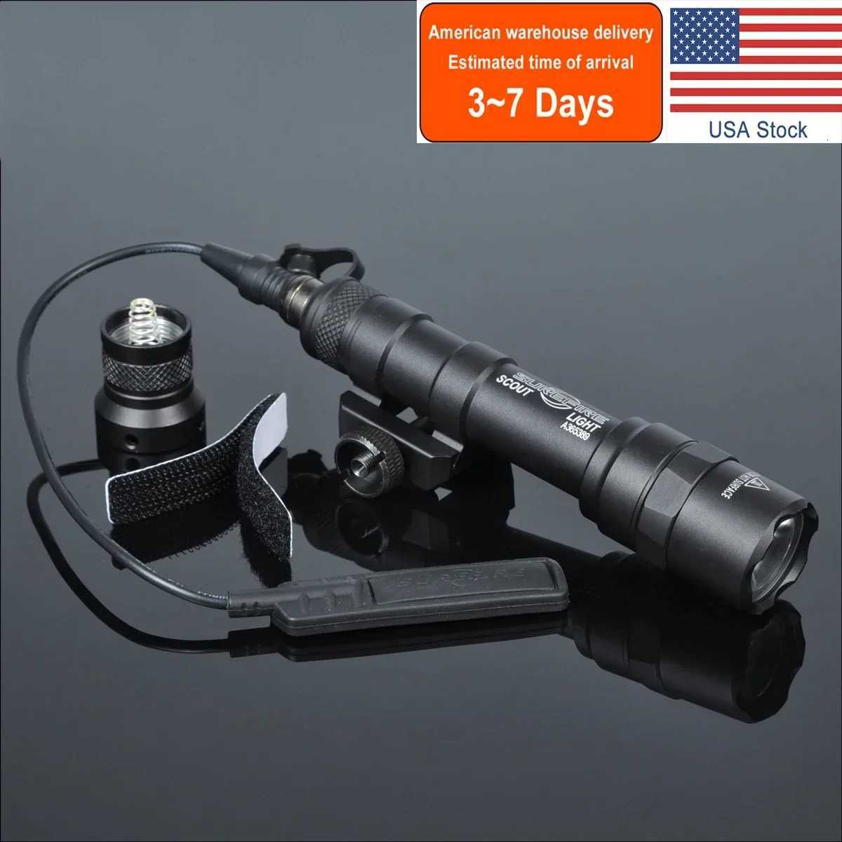 Tactical Surefire M600 M600B M600C Weapon Gun Light Flashlight Rifle Flashlight Pistol Scout Light Torch Hunting Picatinny Rail W250722