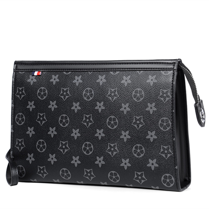 Fashionable Classic Printed Men's Handbag New Arrives High end Business Leisure Handbag Underarm Clip Bag hot sale