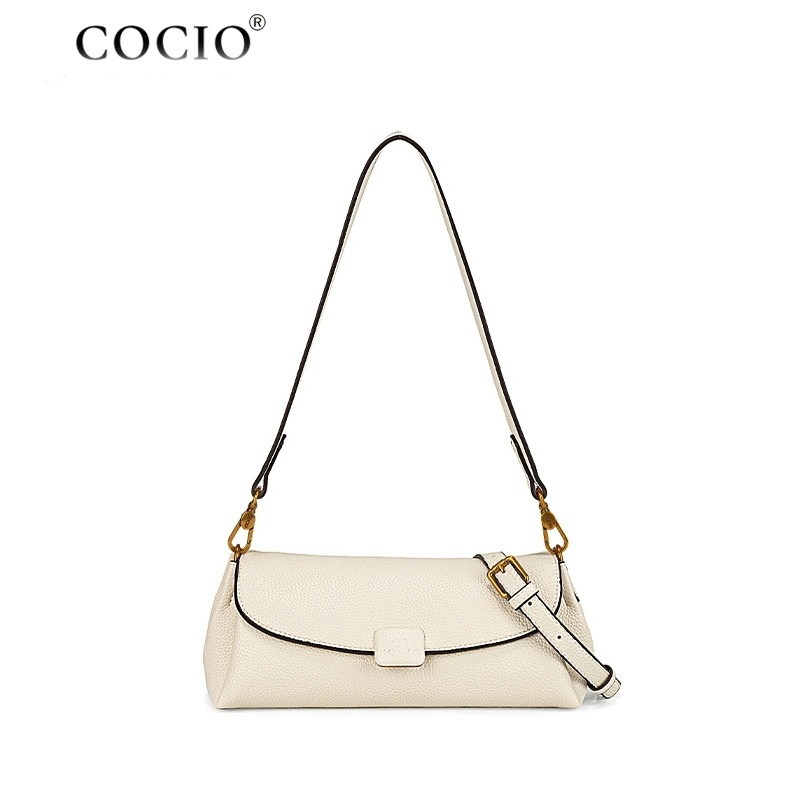 COCIO designer New casual wide shoulder strap armpit womens leather fashion vintage crossbody bag dh4623024