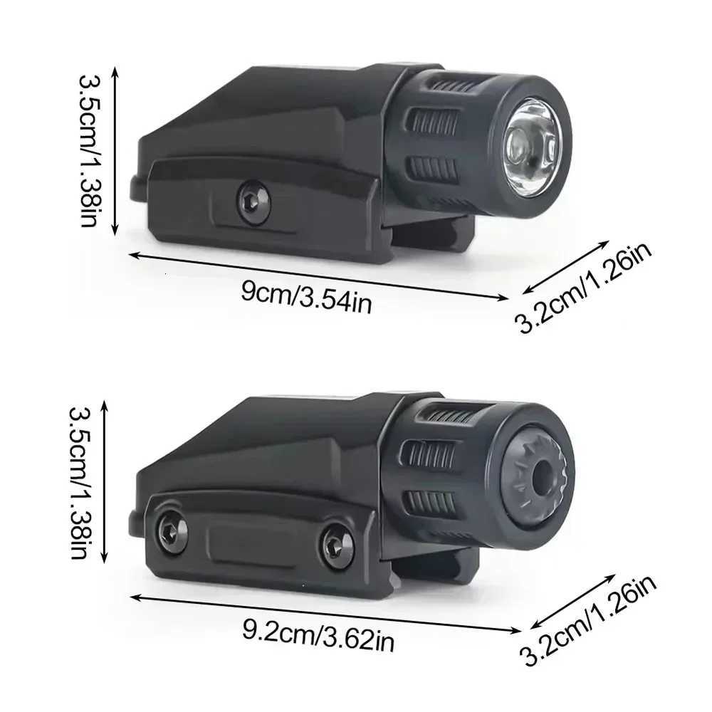 Tactical LED Laser Sight Combo Compact Armed Accessories Adjustable Light Hunting Military Live CS Toy Gun 20mm Rail Mount W250722