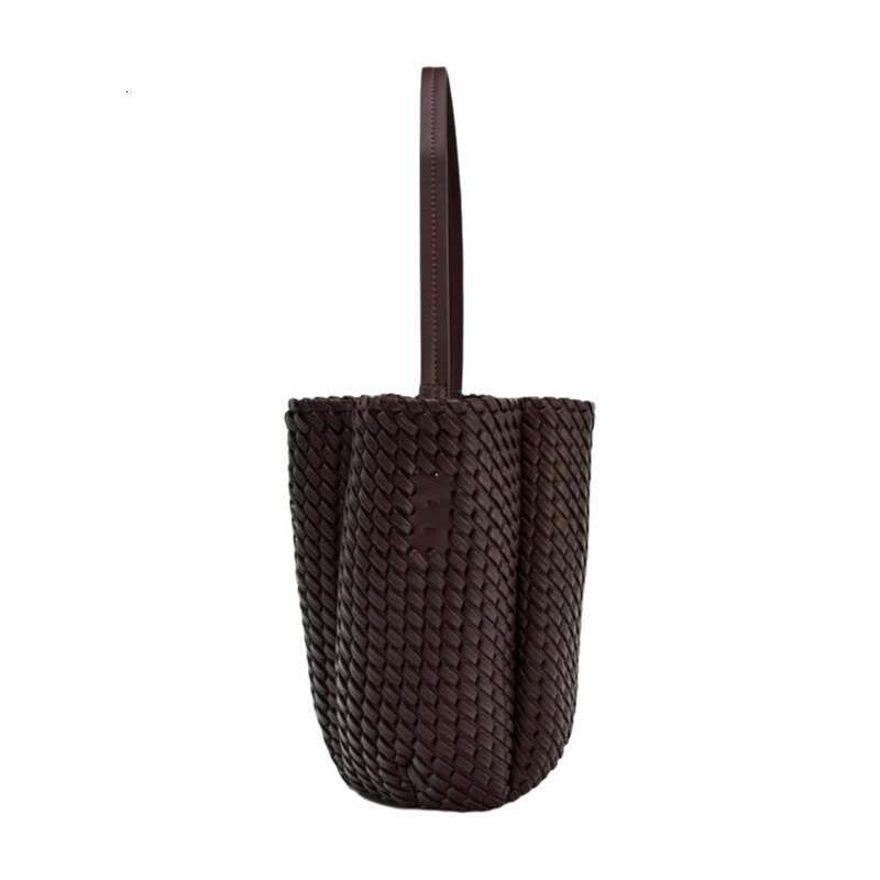 Woven Bucket Bag New Fashionable Casual Handbag Women Shoulder Designer Large Capacity Bag