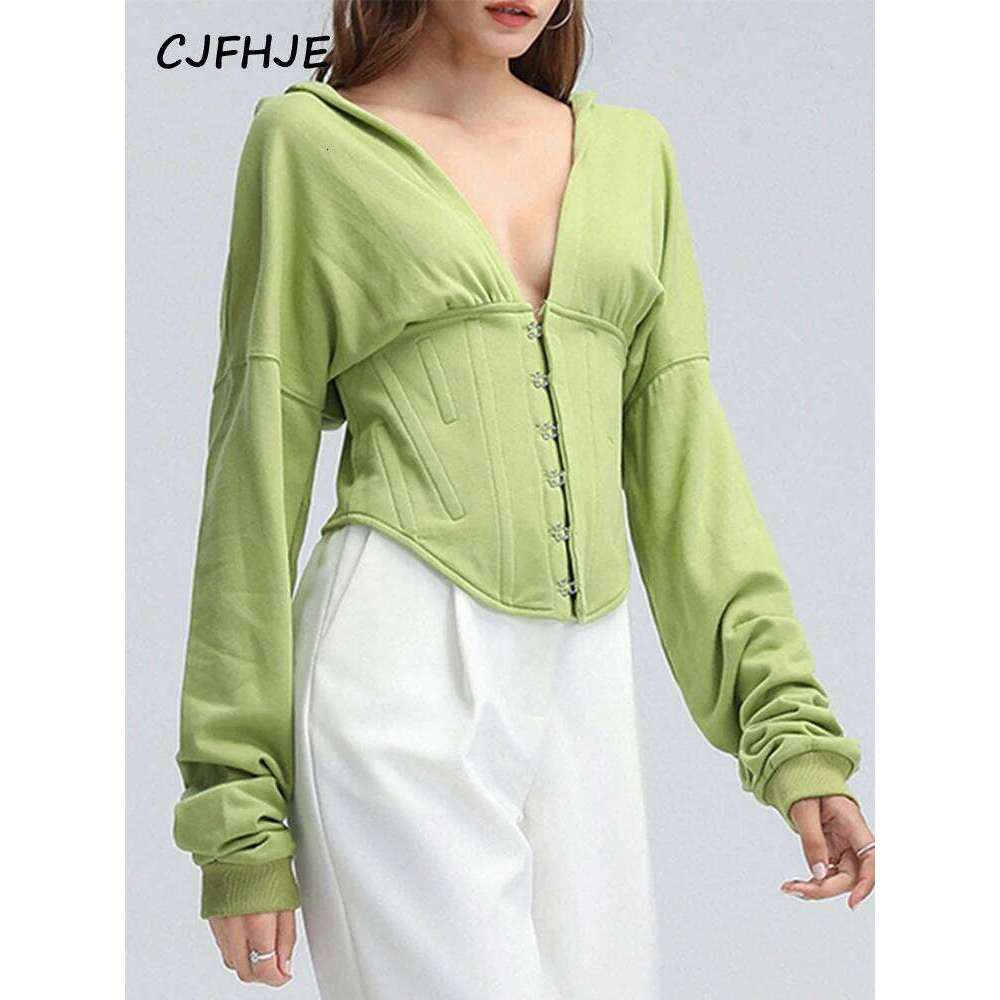 hoodie Women Bandage Corset Hoodie Spring Autumn Korean Fashion Waist Tunic Lace Up Hooded Sweatshirt Tracksuit High Street jacket