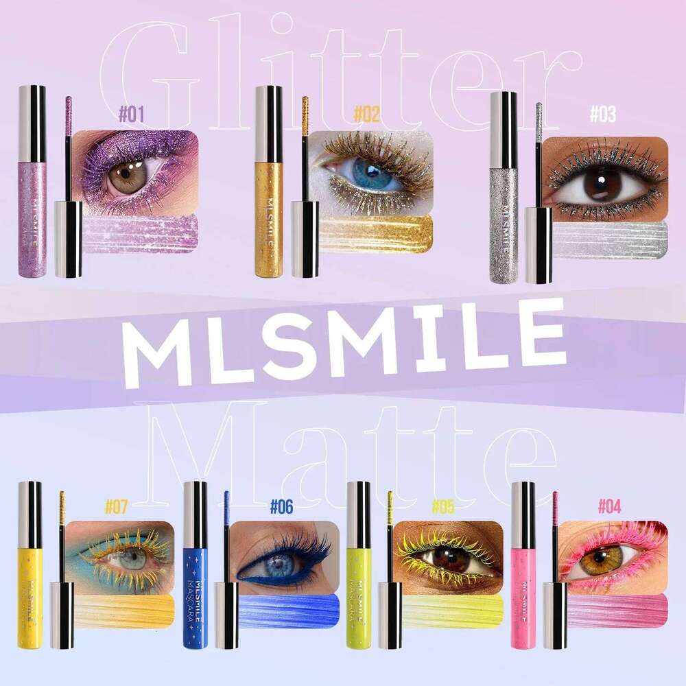 Colorful Pearl Light Glitter Fine Sparkle Waterproof Cos Spiral Mascara Brush Beauty Shiny Eyelashes Extension Cosmetic X250723