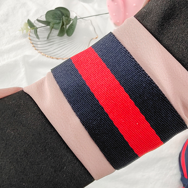 Stripe Ribbons Knotted Hairbands British Style Hair Clips Wide Edge Wide Ladies' Outdoor Crossover Headband Hair Accessories