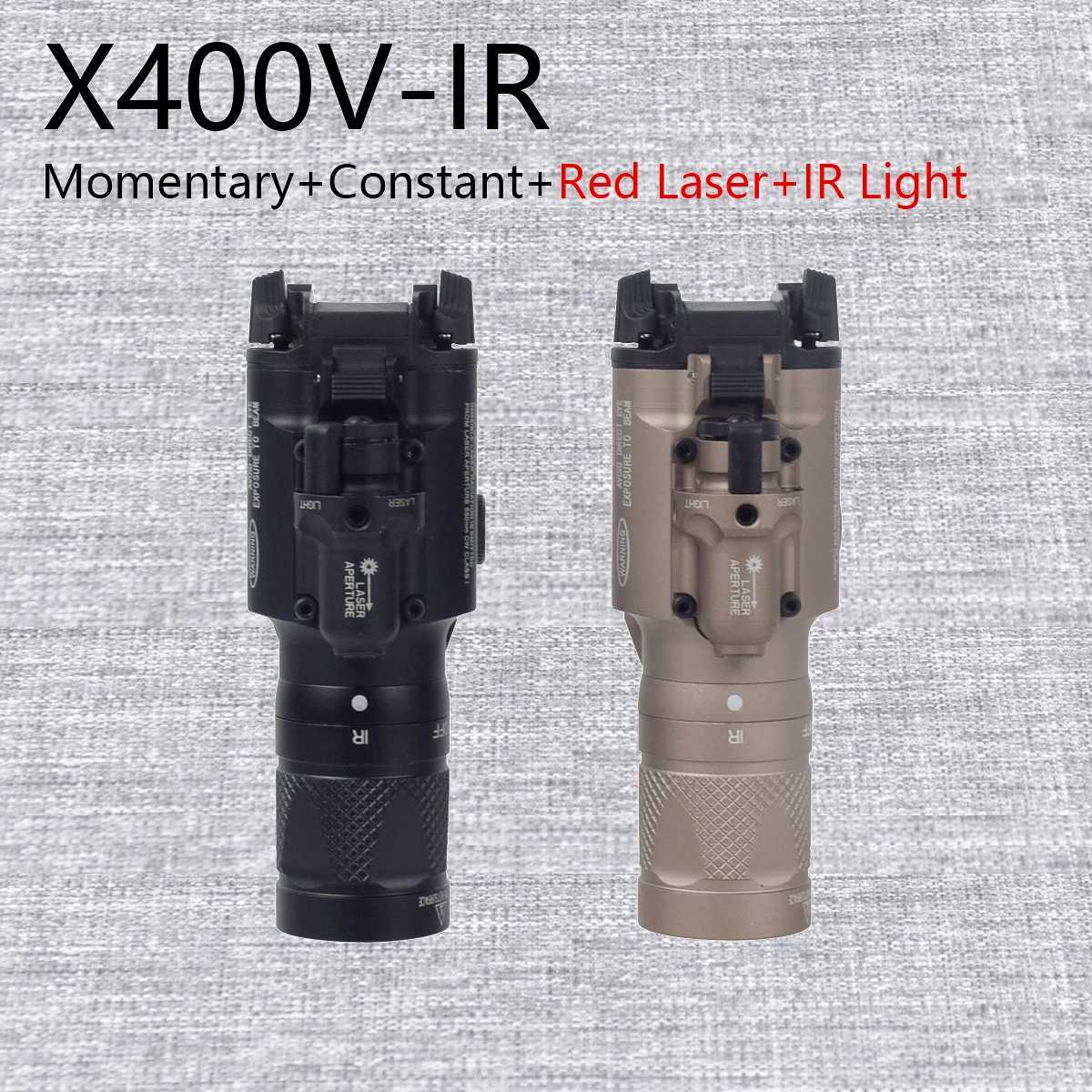 Tactical Surefire X400 Ultra X400V X400V-IR Metal Pistol Scout Light Airsoft Weapon Gun GLOCK 17 Flashlight Lantern Torch W250722