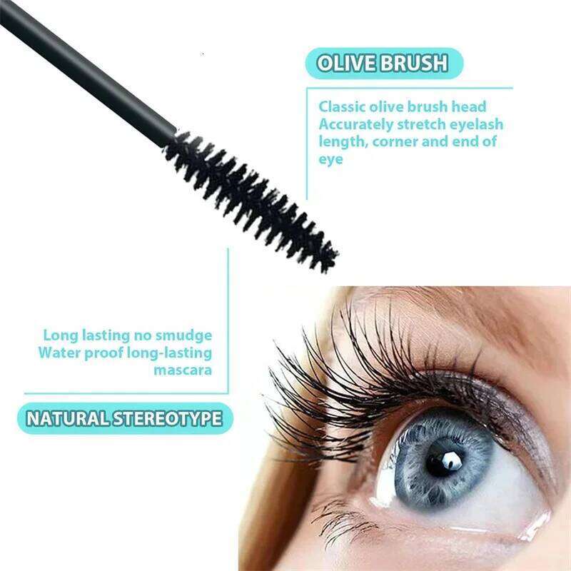 5D Waterproof Lengthening Eyelashes Long Lasting Sweatproof Mascara Black Silk Fibre Make Up Beauty Korean Cosmetics New X250723