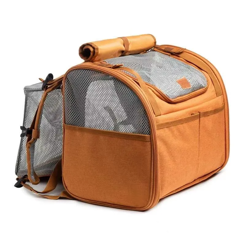 Pet cat bag, summer outdoor expandable portable backpack, large capacity breathable bag Free shipping