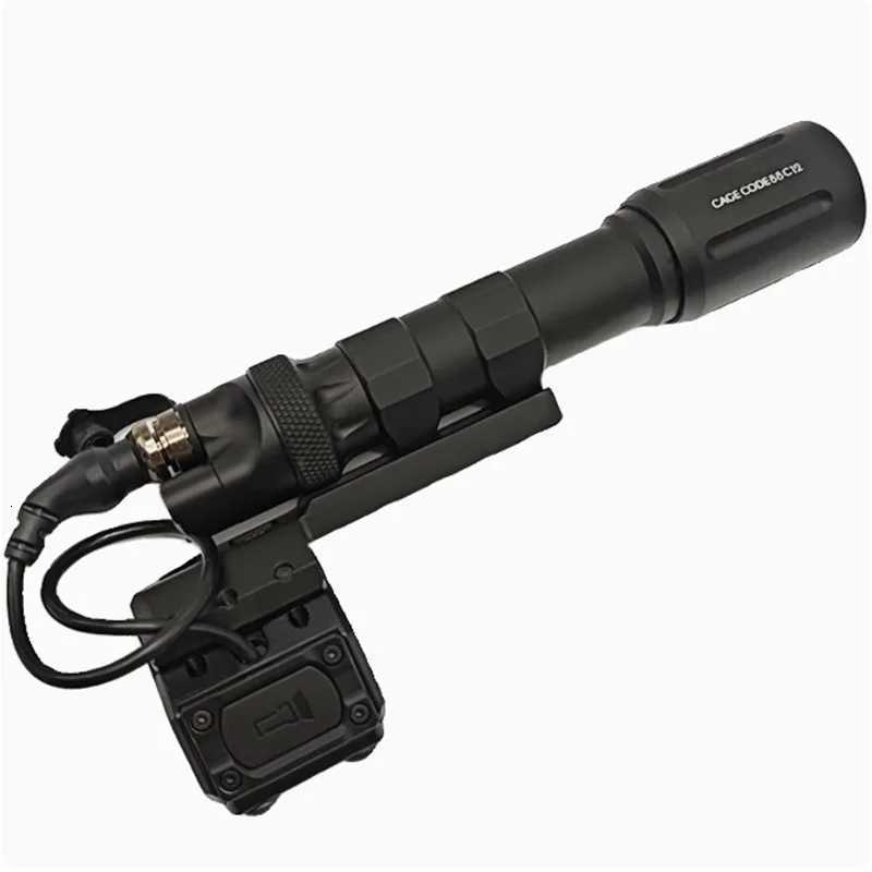 18650 High Power LED Tactical Flashlight with Long Mount and Button Pressure Switch W250722