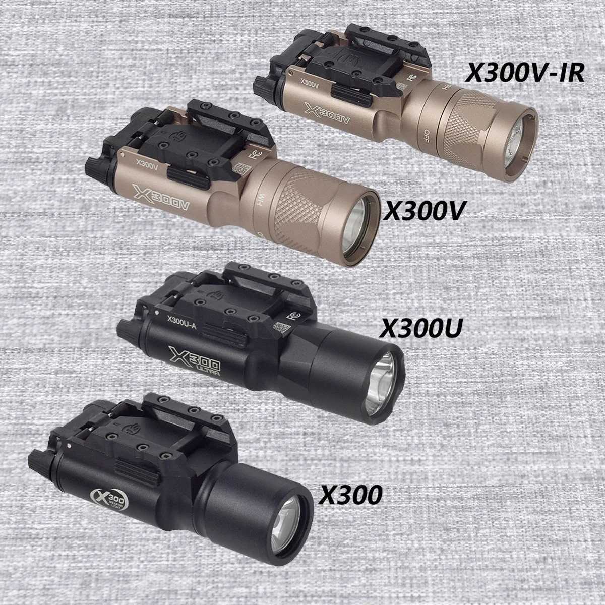 Tactical SureFire X300 Ultra X300V X300V-IR Weapon Gun Flashlight For Glock 17 Light With Dual Function Pressure Switch W250722