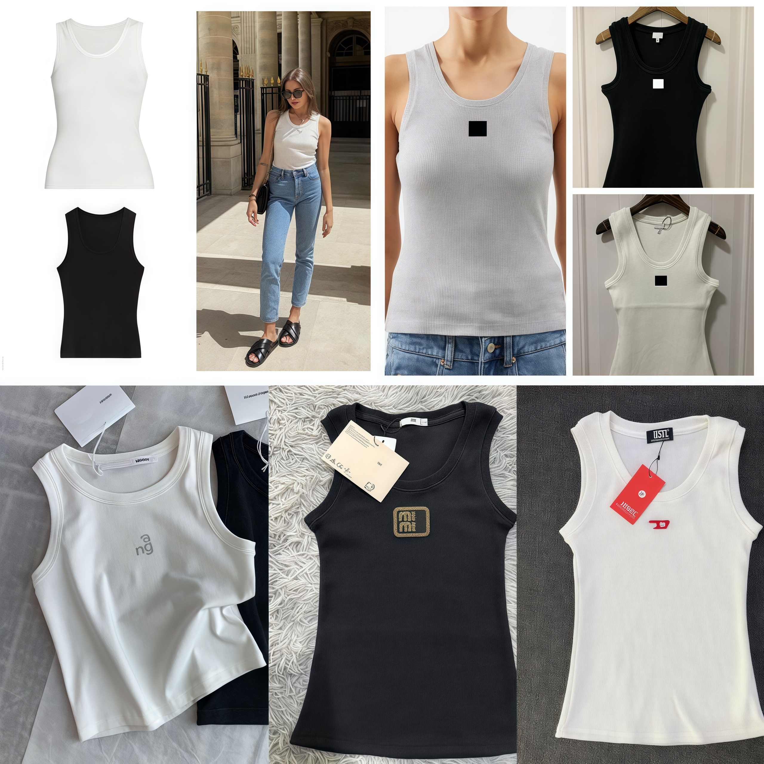womens tanks top designer women tank tops luxury vest sleeveless camis pure cotton fashionable knitted camisole tees