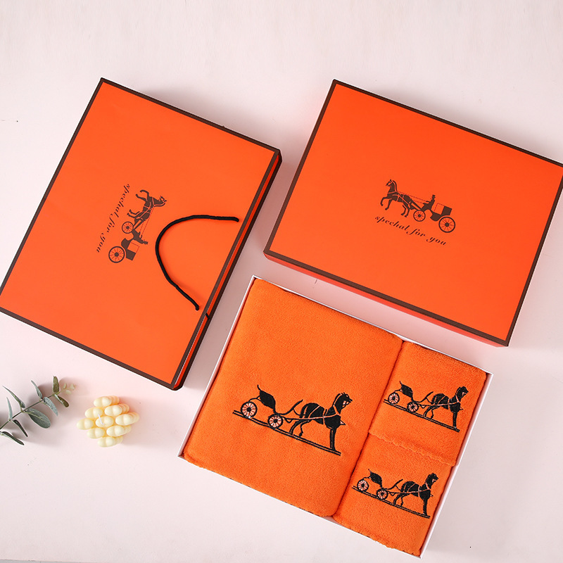 Luxury Towel Bath Towel Gift Box Three-Piece Set Annual Meeting Gift Embroidered Company Return Gift Customizable 250723