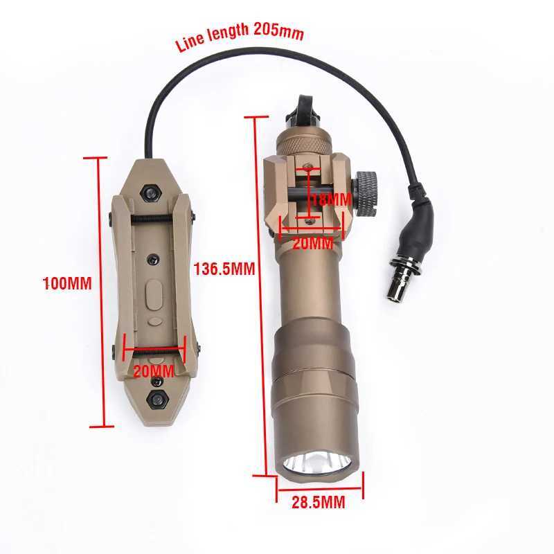 WADSN M600DF Flashlight Powerful 1400 Lumens Tactical Augmented Dual Function Pressure Switch Airsoft M600 Hunting Scout Light W250722