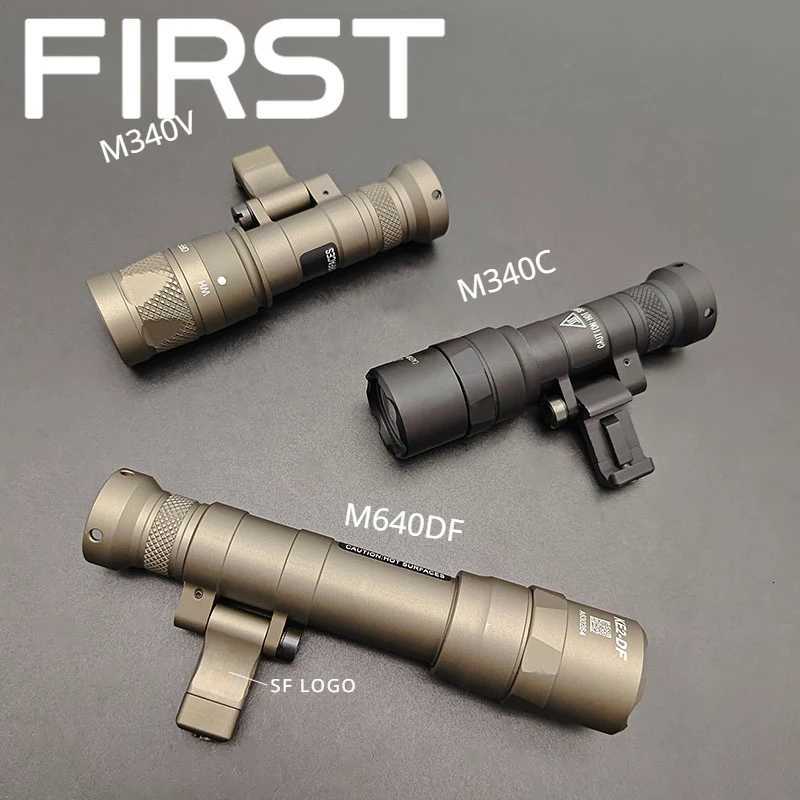 Sotac Tactical Airsoft SF M640 M640DF M640V M340V M340C Light Outdoor Rifle Flashlight Weapon Light LED Flashlight Fits 20mm Rail W250722