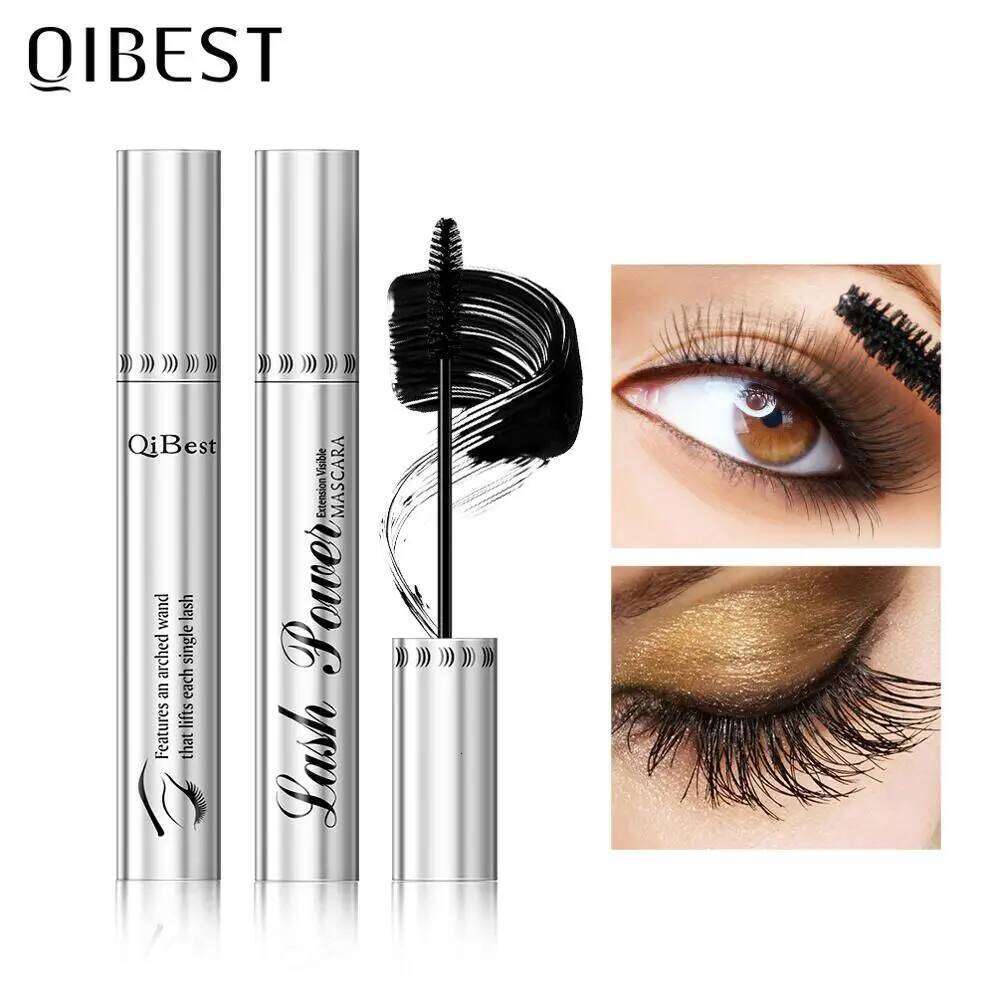 QIBEST Black Silky Lengthening Eye Cosmetics Eyelashes Makeup Waterproof Rimel Mascara Eyelash Extension Thick X250722