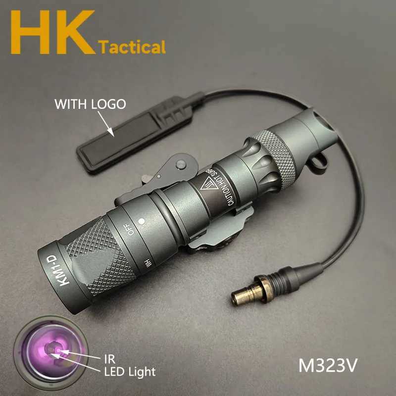 Tactical Weapon Light M600 M622V M323V IR Illuminator and LED White Light Flashlight with Quick Release Base Fits 20MM Rail W250722