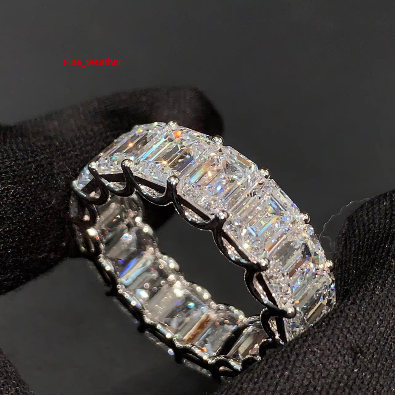 Hot Sale 18k Gold IGI Full Diamond Lab Grown Diamond Ring Women Engagement Ring