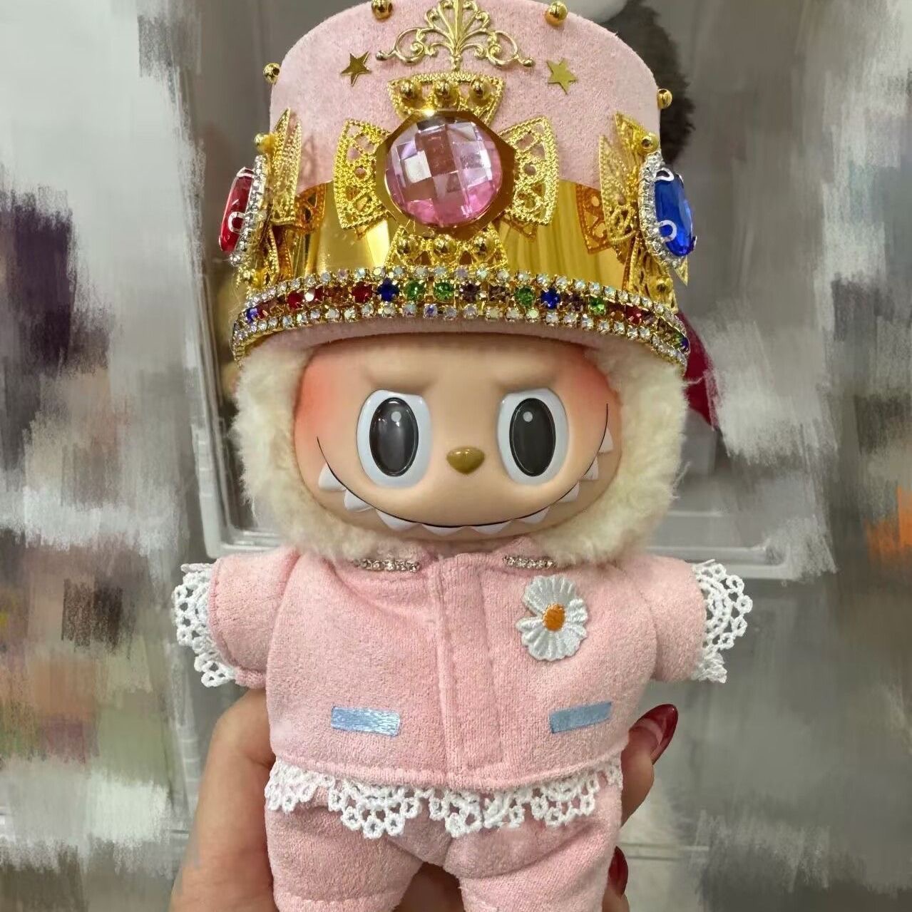 GD with G-Dragon labubu baby clothes 17cm suit second-generation pendant plush doll clothes