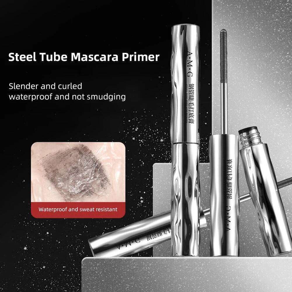 Metal Iron Lashes Waterproof Silk Fiber Mascara Black Long Curling Eyelash Extensions Non-clumping Eyes Makeup Cosmetics X250722