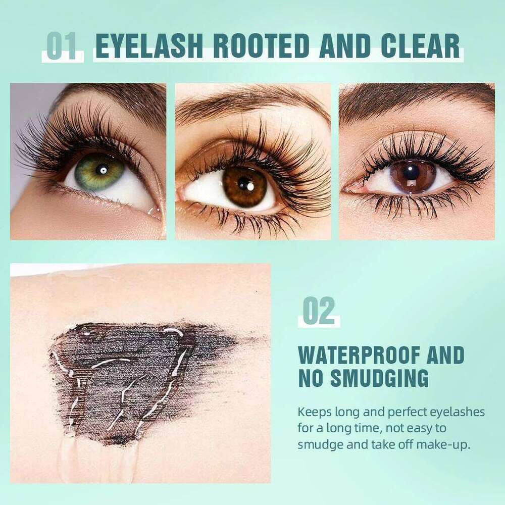 QIBEST 4D Waterproof Curl Natural Thick Eyelash Lengthening Long Lasting Black Mascara Eye Cosmetic Tools X250722