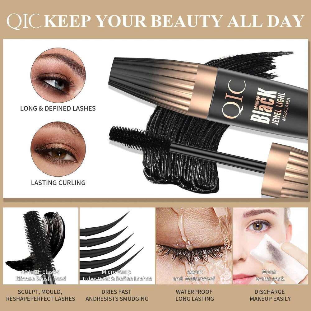 4D Silk Black Natural Volume Length Liquid Mascara with Fiber extending Thickening and Waterproof Sdge-proof X250722