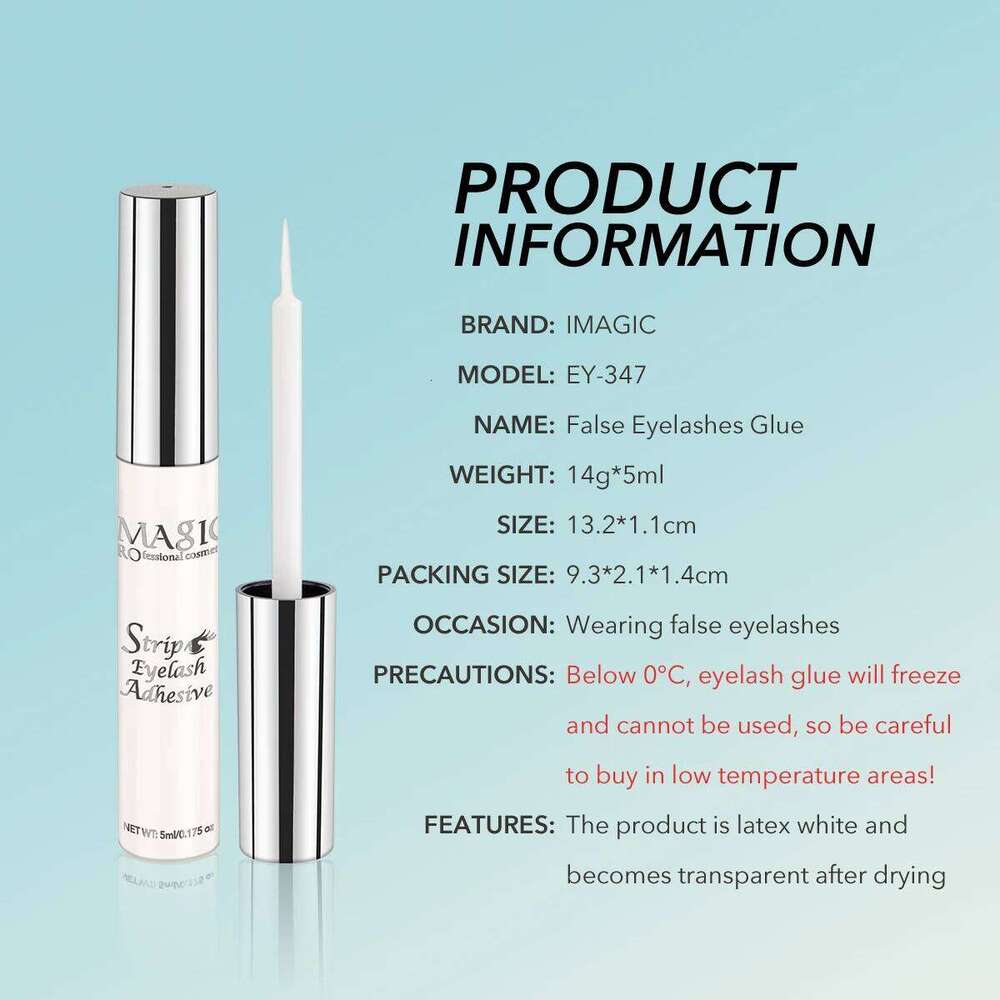 IMAGIC 5ml False Extension Glue Waterproof Fast Dry Long Lasting Strong No Irritation Transparent Eyelash Primer Tools X250722