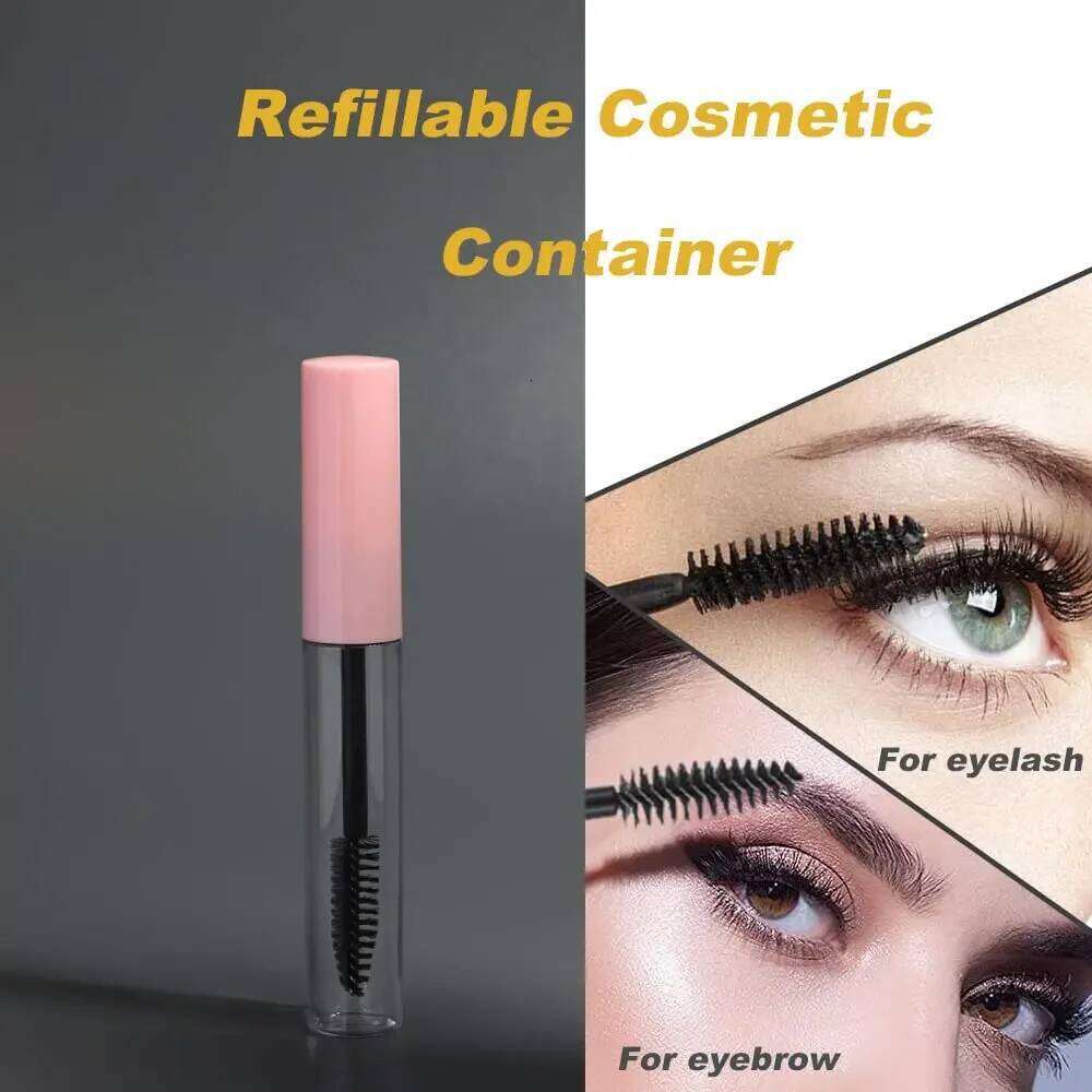 5PCS Refillable Empty Eyelash Mascara Cream Tube with Brush Durable Plastic for DIY Cosmetic Sample Size Container mascara bottles em