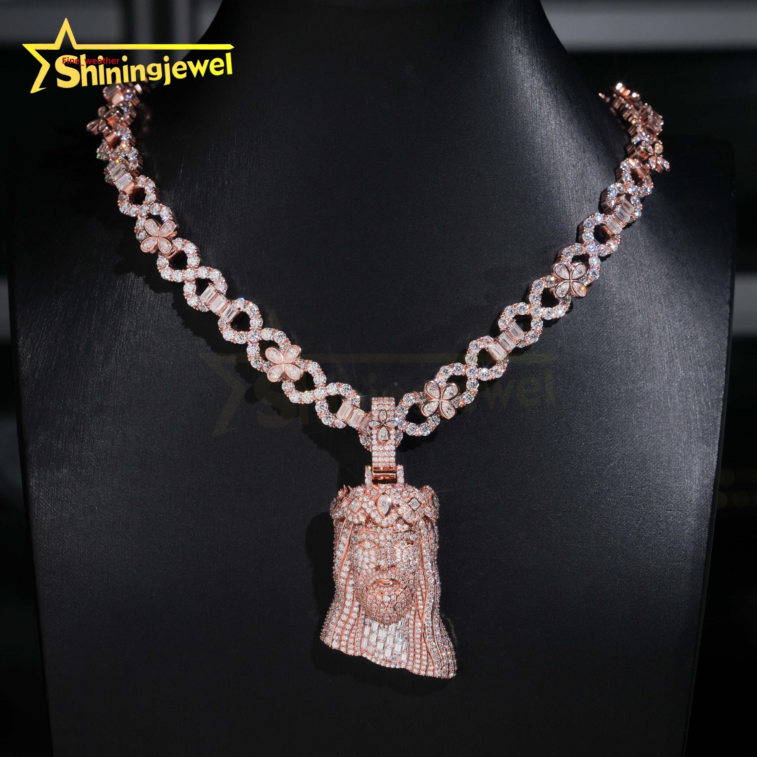 Custom Hip Hop Infinity Cuban Necklace 925 Sterling Silver Gold Plated Pass Diamond Test Moissanite Iced Out Cuban Link Chain