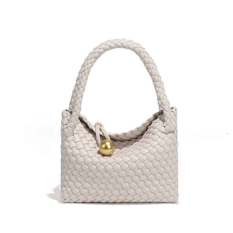 Woven Shoulder Crossbody Women Simple Advanced Feeling Shoulder Handbag PU Material Hobo Bag