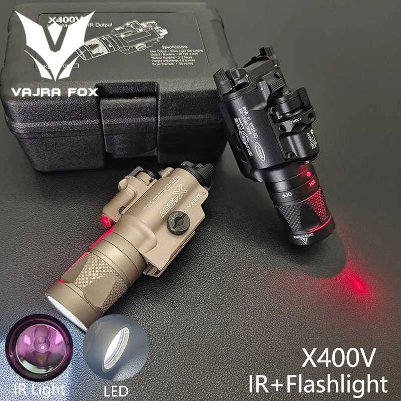 Tactical SF X400 X400V Strobe X400V-IR Infrared Weapon X300V X300U X300 Flashlight Pistol Scout Light Hunting Weapon Light W250722