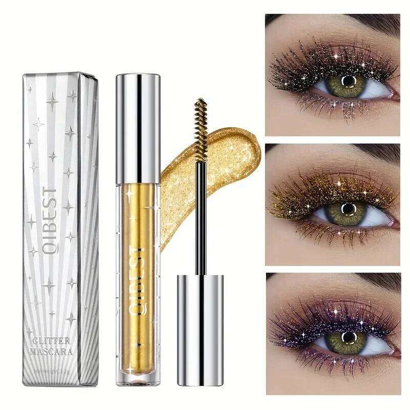Funkelnde Schimmer-Mascara mit glitzerndem Schneeflocken-Finish, wasserfeste und wischfeste Augen-Make-up-Mascara mascara makeup X250