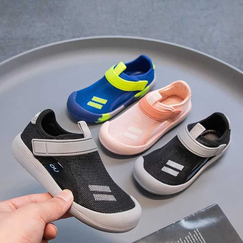 Kids Mesh Sandals Toes Capped Boys Girls Summer Casual Soft Sole Children Fashion Beach Shoes Anti-Slip Wear-Resistant H260130