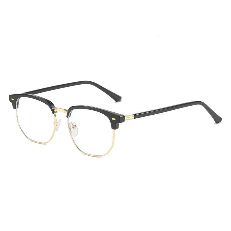 Eyebrow Student Myopia Glasses Finished Women Men Half Frame Square Short-sight Eyewear Prescription 0 -0.5 -0.75 To -6.0 ddmythur