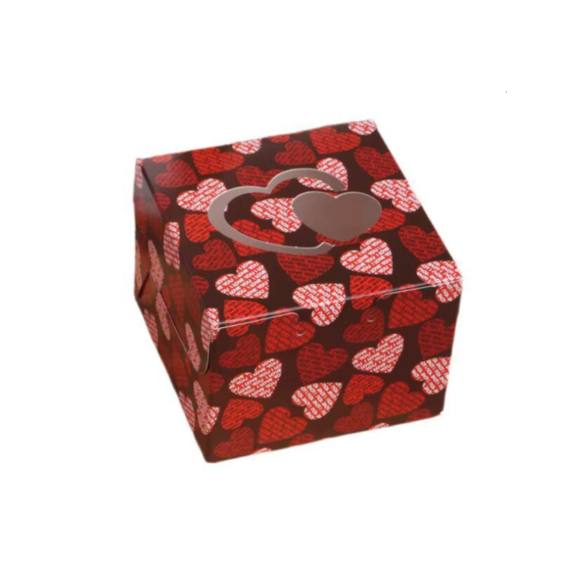 Valentine's Day Cute Love Heart Paper Box Matte Finish UV Advantage for Party Favor Candy Gift Chocolate Packaging with Window