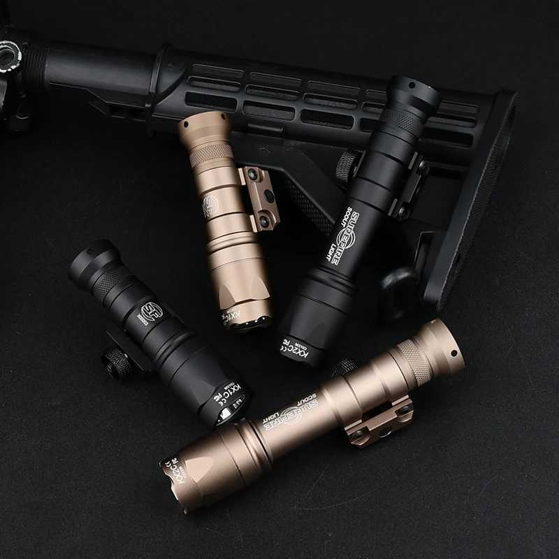 Tactical M300A M300 M600C Surefire Airsoft Scout Light Dual Pressure Switch AR15 Rifle Weapon LED Flashlight Hunting Gun Lamp SF W250722