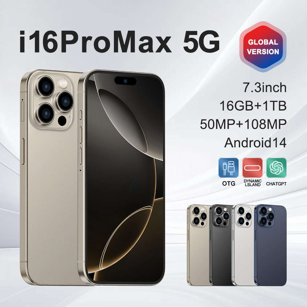 Original Size I16promax Android Smartphone 6.5Inch Capsule Screen 2+16