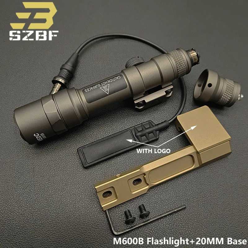 SF Tactical Flashlight M300 M600 M600B M300B Scout Light Pressure Switch 600Lumen Hunting Weapon Gun Light Mlok Keymod Rail W250722