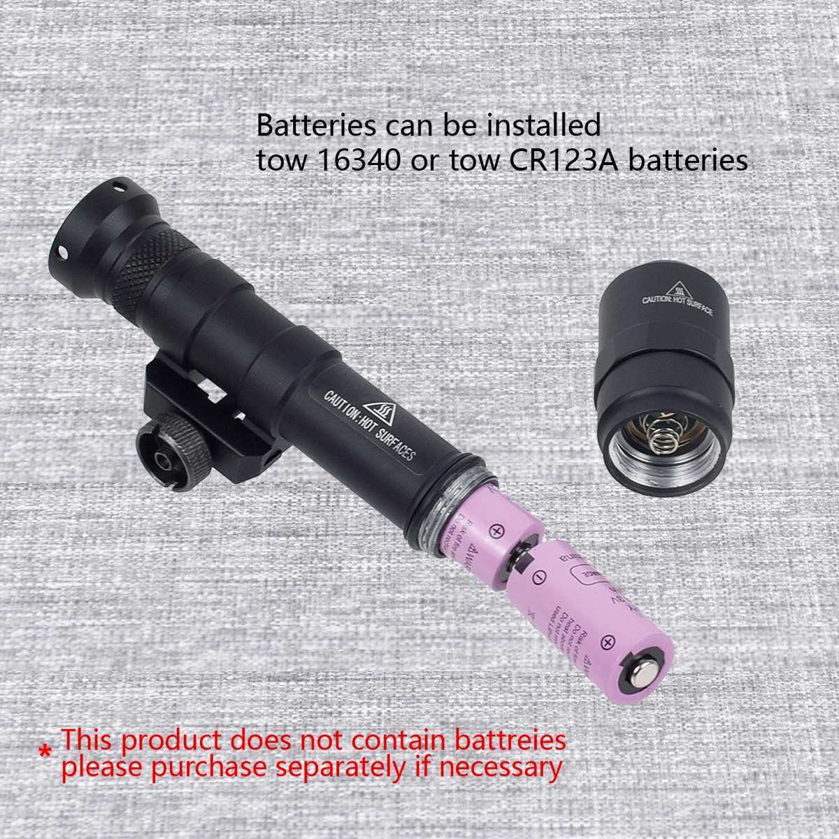 Airsoft SureFire M600 M600B M600C Scout Flashlight LED Tactical Hunting Gun Weapon Light With Dual Function Pressure Switch W250722