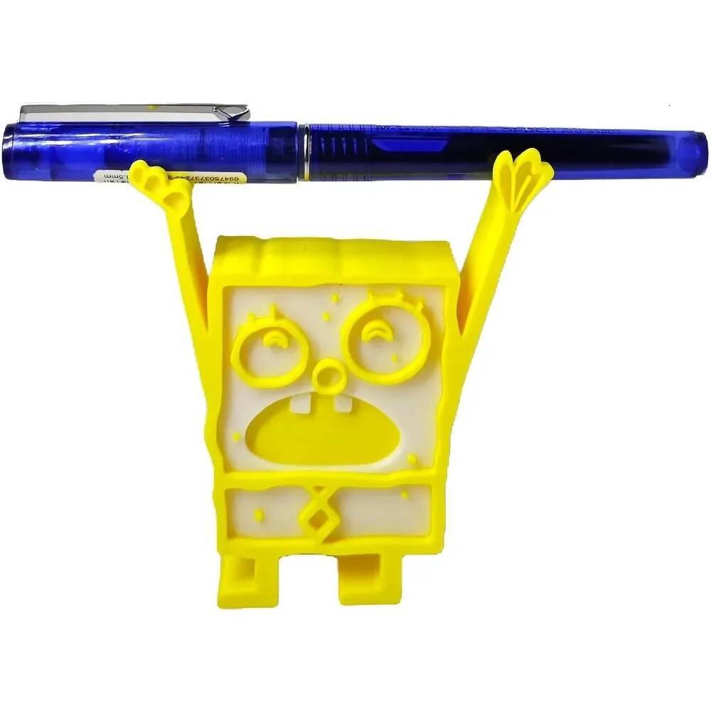Creative Cute Doodle Bob Holder Holder, Pen Storage, Desk display decoration (black + white)