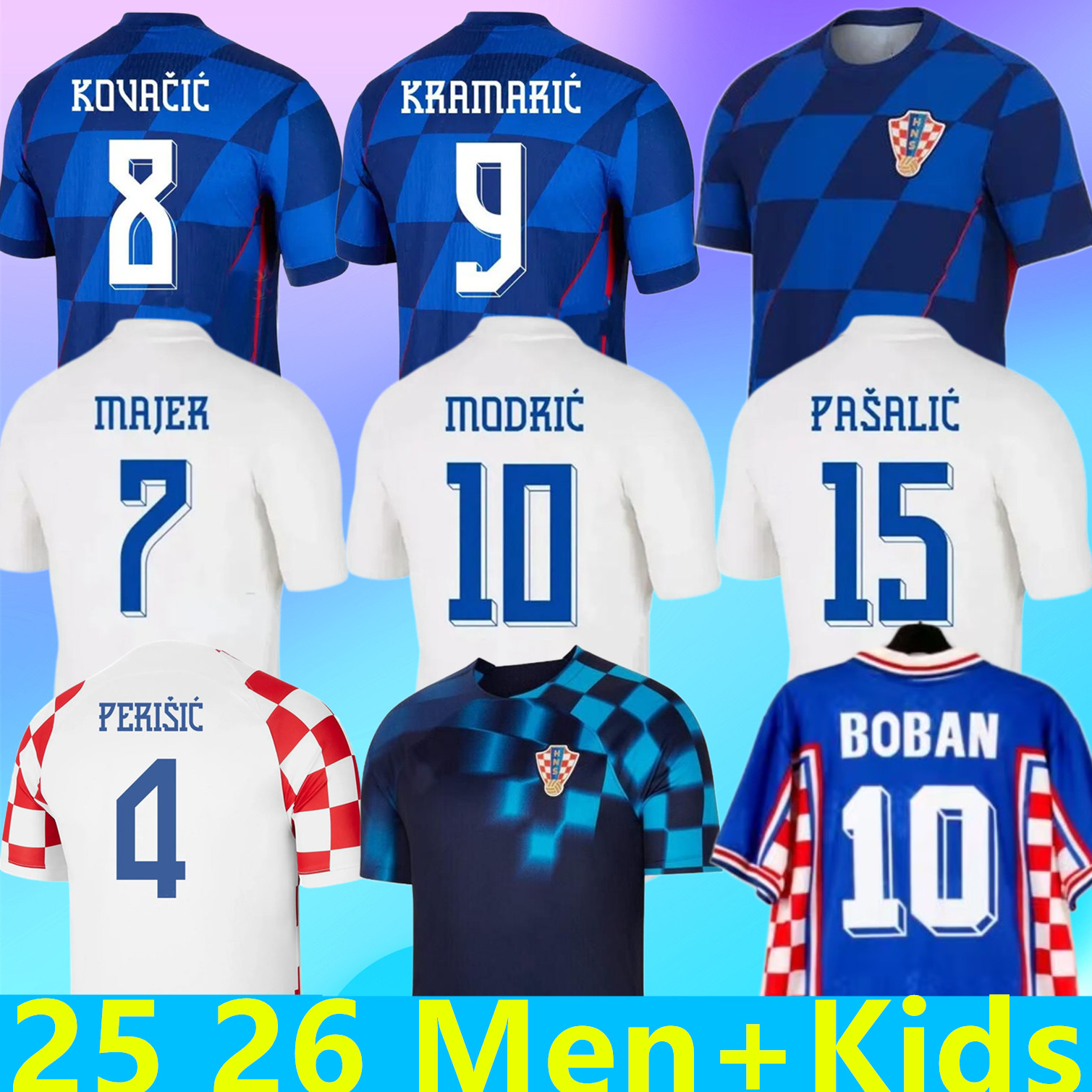2024 2025 New Croacia MODRIC soccer jerseys 1997 1998 SUKER Retro national team MANDZUKIC PERISIC KALINIC 23 24 Croatia football shirt KOVACIC Rakitic Men Kids Kit