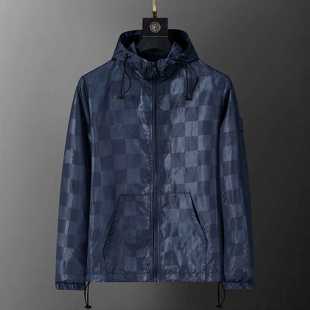 designer jackets Sunscreen clothing bomber mens windbreaker varsity Mens Baseball Hip Hop Letter Streetwear Men Checkered jacket hood Thin style Plus Size M-3XL