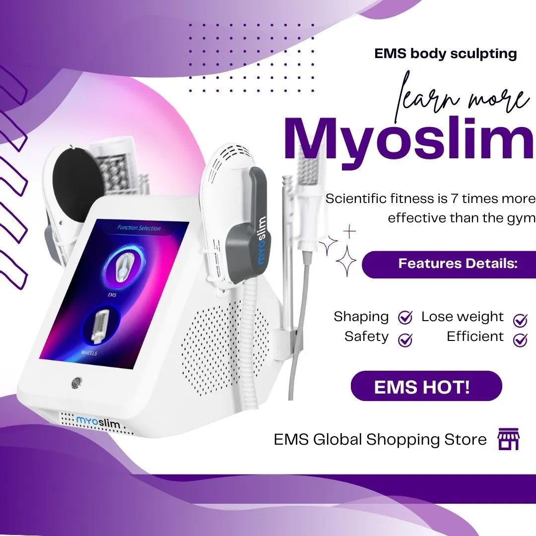 MYOSLIM EMS Roller 360 Degree Vacuum Massage Machine Inner Ball Roller for Face Lifting Body Slimming Fat Reduction Sculpting
