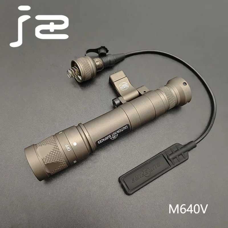 Tactical Surefire M640V M640DF M340V Scout Light Strobe/1400 Lumens High-Power Weapon Flashlight for Airsoft 20MM Rail Spotlight W250722