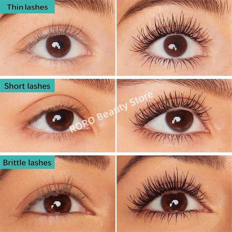 5D Waterproof Lengthening Eyelashes Long Lasting Sweatproof Mascara Black Silk Fibre Make Up Beauty Korean Cosmetics New X250723