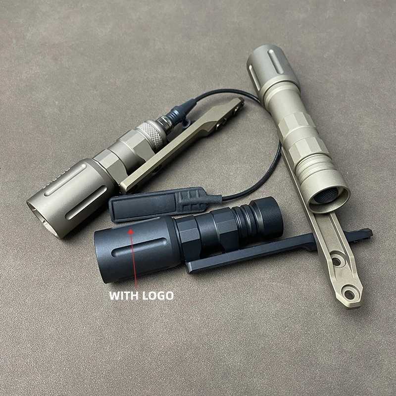 Tactical Airsoft Metal Scout Light V2 Flashlight and SF Pressure Switch with Lightbar Scout Mount Fits MLOK Rail Weapon Torch W250722