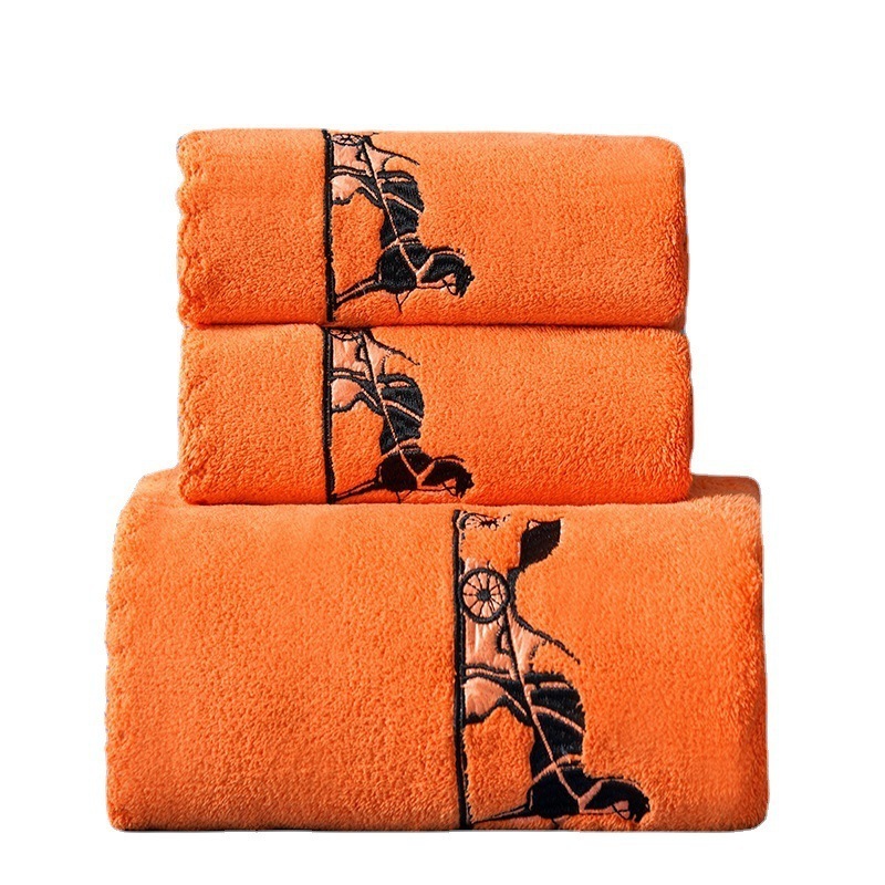Luxury Towel Bath Towel Gift Box Three-Piece Set Annual Meeting Gift Embroidered Company Return Gift Customizable 250723